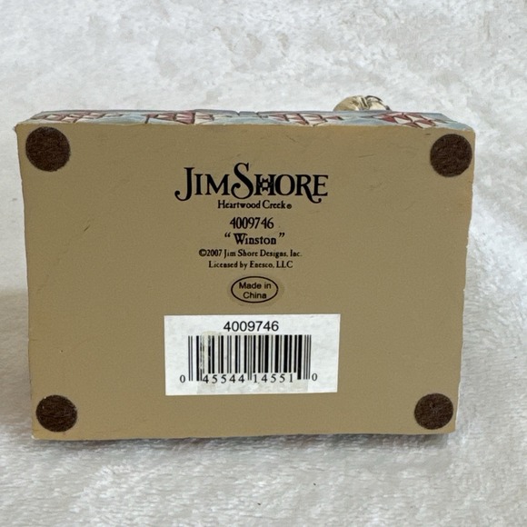 2007 Heartwood Creek Jim Shore Dog "WINSTON" Figure Patchwork Base #4009746 - Picture 6 of 6